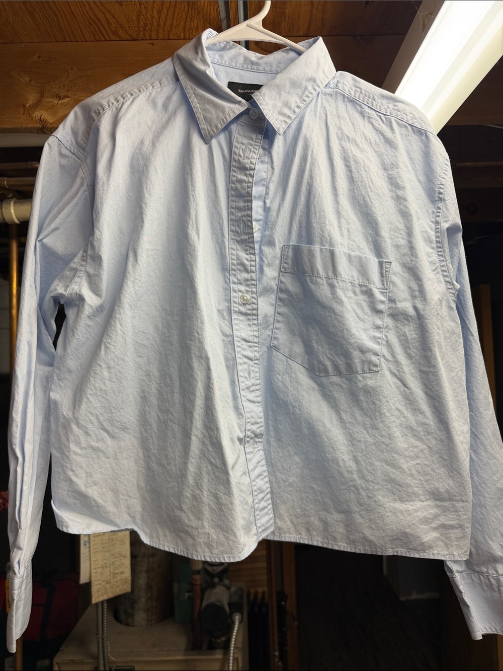 Banana republic Light Blue women’s Classic cropped Button-Down Shirt
